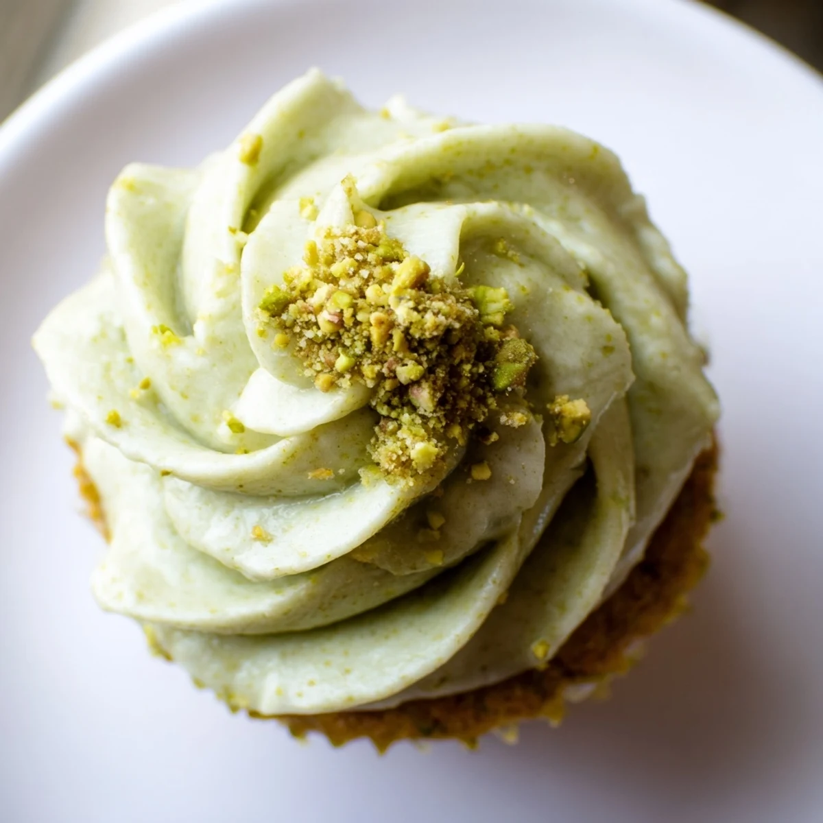 Fluffy Pistachio Cupcakes