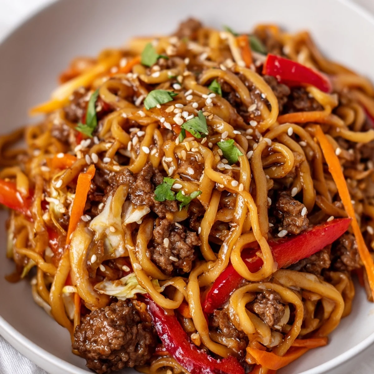 Asian Ground Beef Noodles