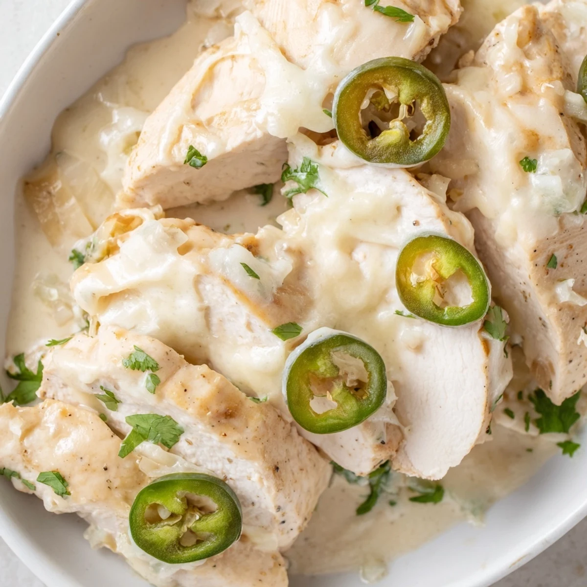 Jalapeno Chicken Creamy Garlic Sauce
