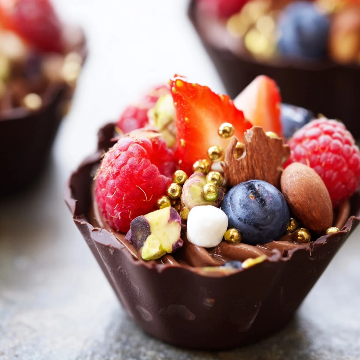 Chocolate Grazing Cups For Sweet Indulgence
