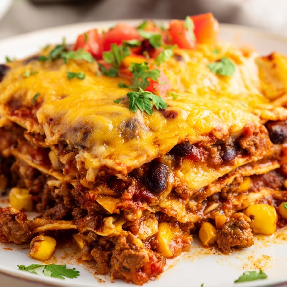 Baked Beef Enchilada Casserole