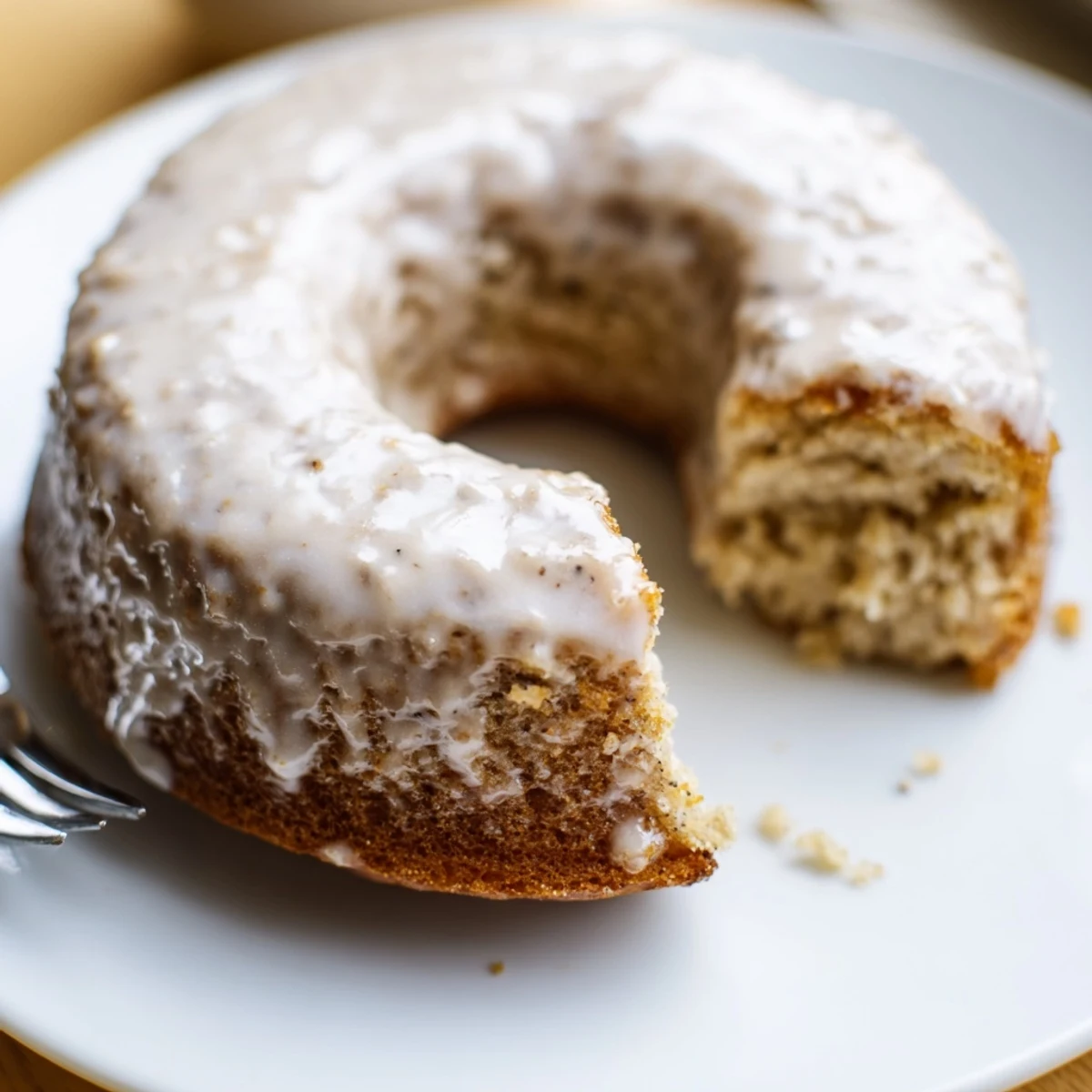 Golden cinnamon aroma fills the kitchen as Banana Donuts sit steaming