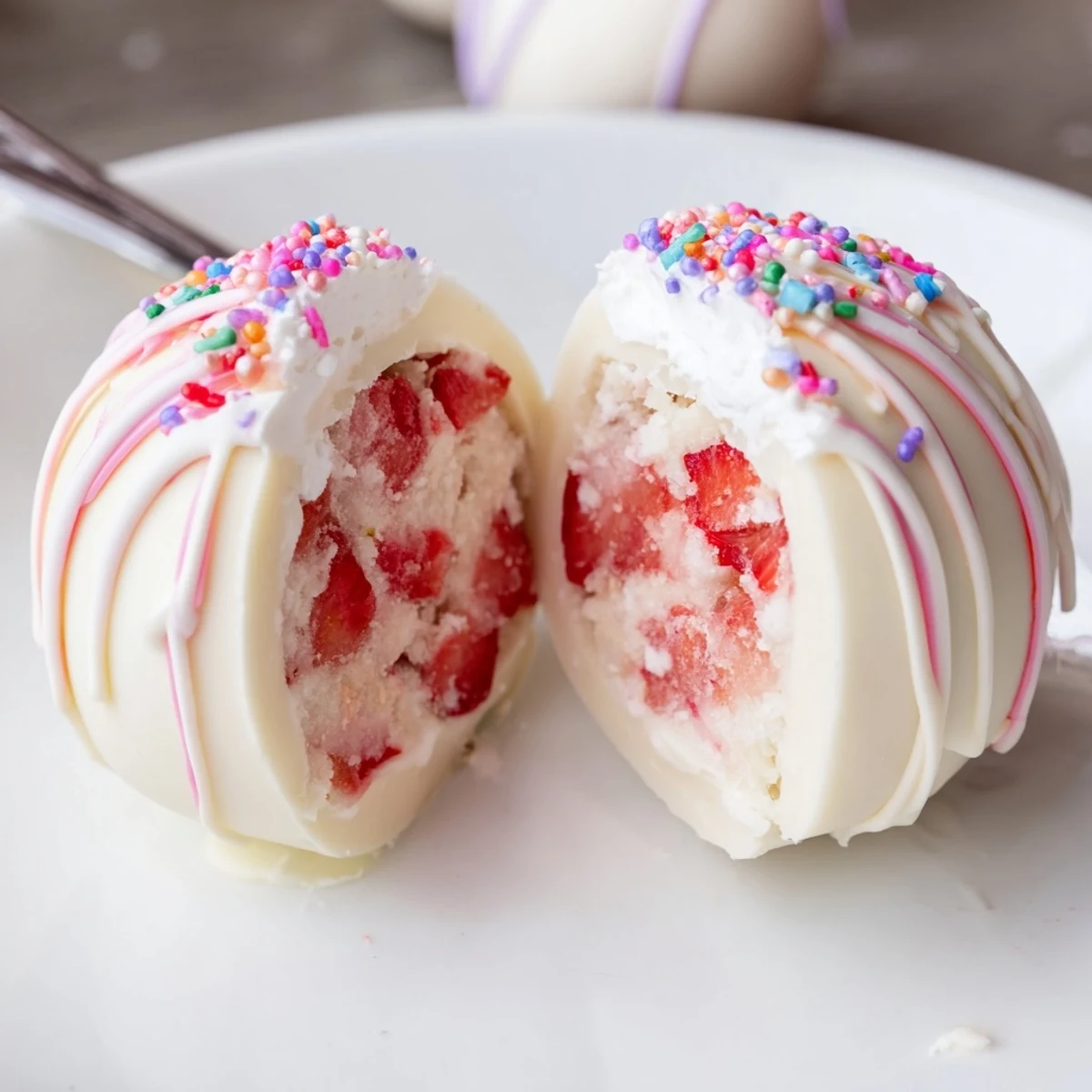 Serve Strawberry Shortcake Easter Egg Bombs with chilled rosé, delicate spring dessert.
