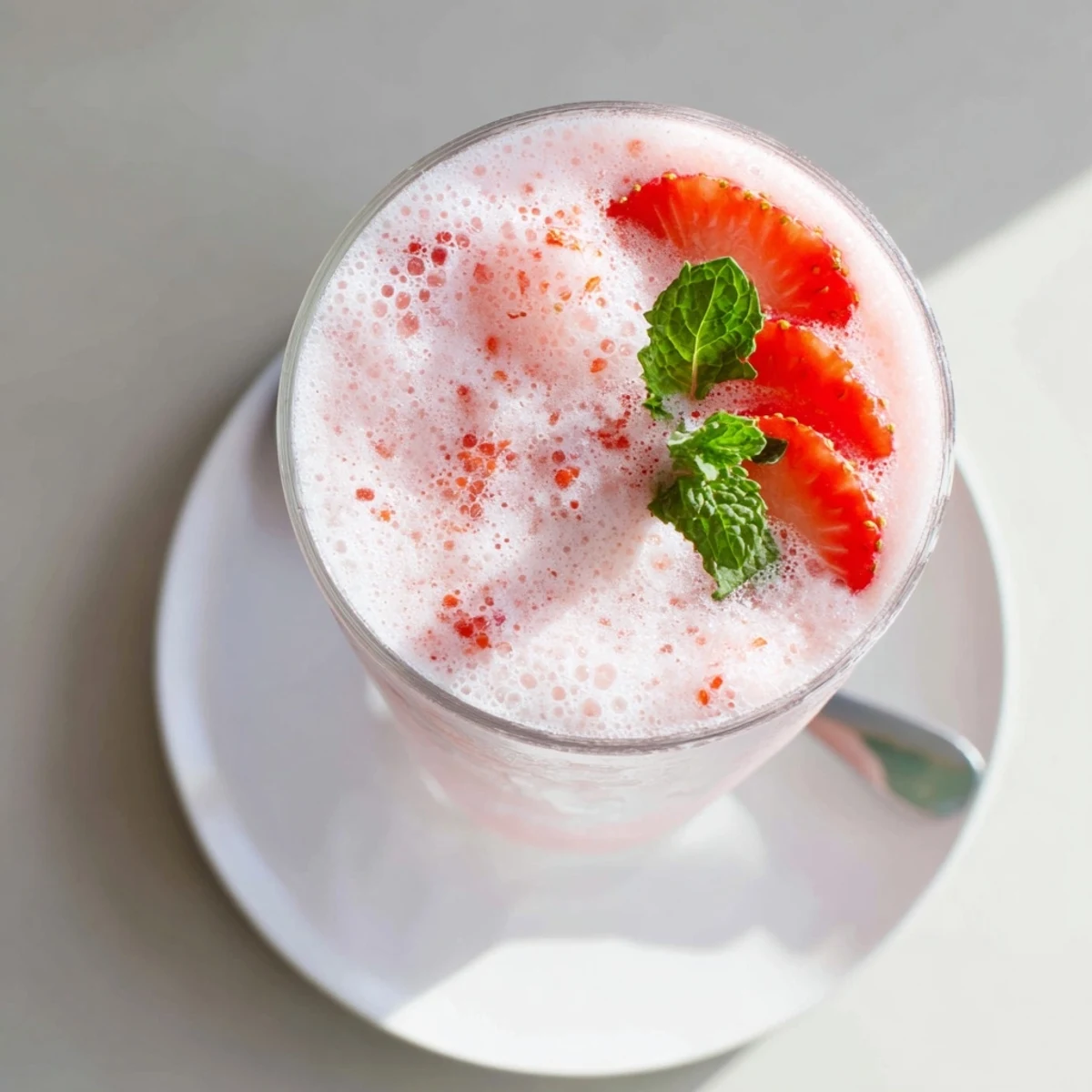 Chilled Strawberry Coconut Cooler Recipe in glasses, creamy coconut, bright lime tang  