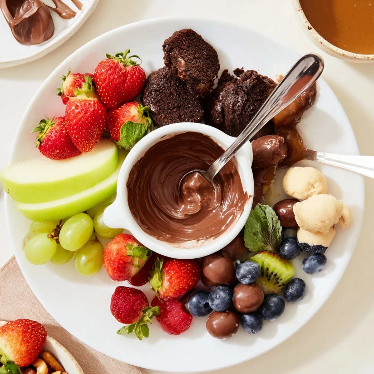 Build your own Dessert Charcuterie Board inviting guests to mix, dip, taste.