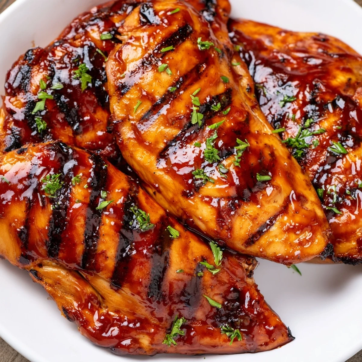 Caramelized Grilled Coca Cola Glazed Chicken Breast sliced open revealing tender moist meat