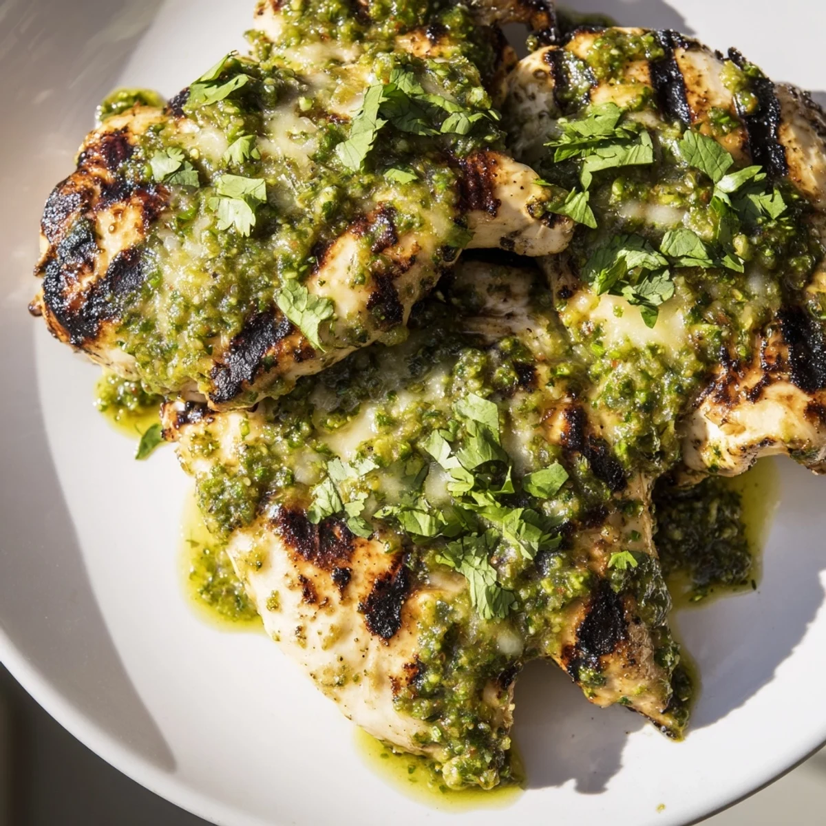 Golden grilled chicken topped with bubbly Pepper Jack cheese and cilantro