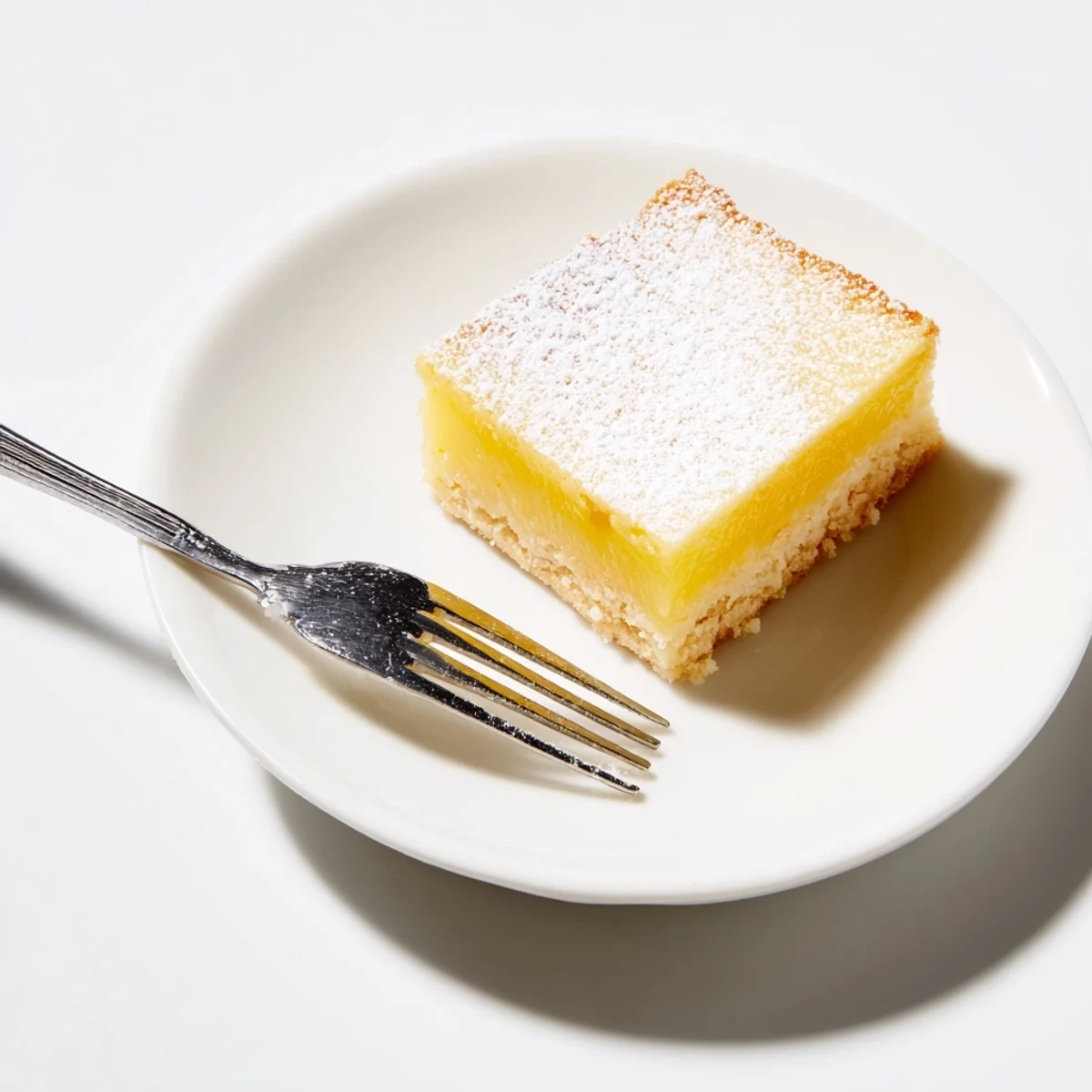Zesty simple lemon bars featuring a buttery shortbread crust and bright yellow filling.