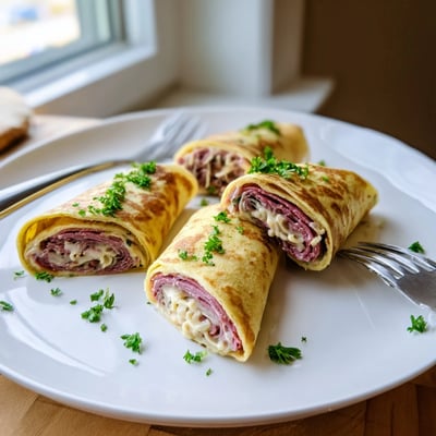 Low Carb Reuben Egg Roll Ups