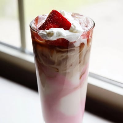 Strawberry Cream Cold Latte
